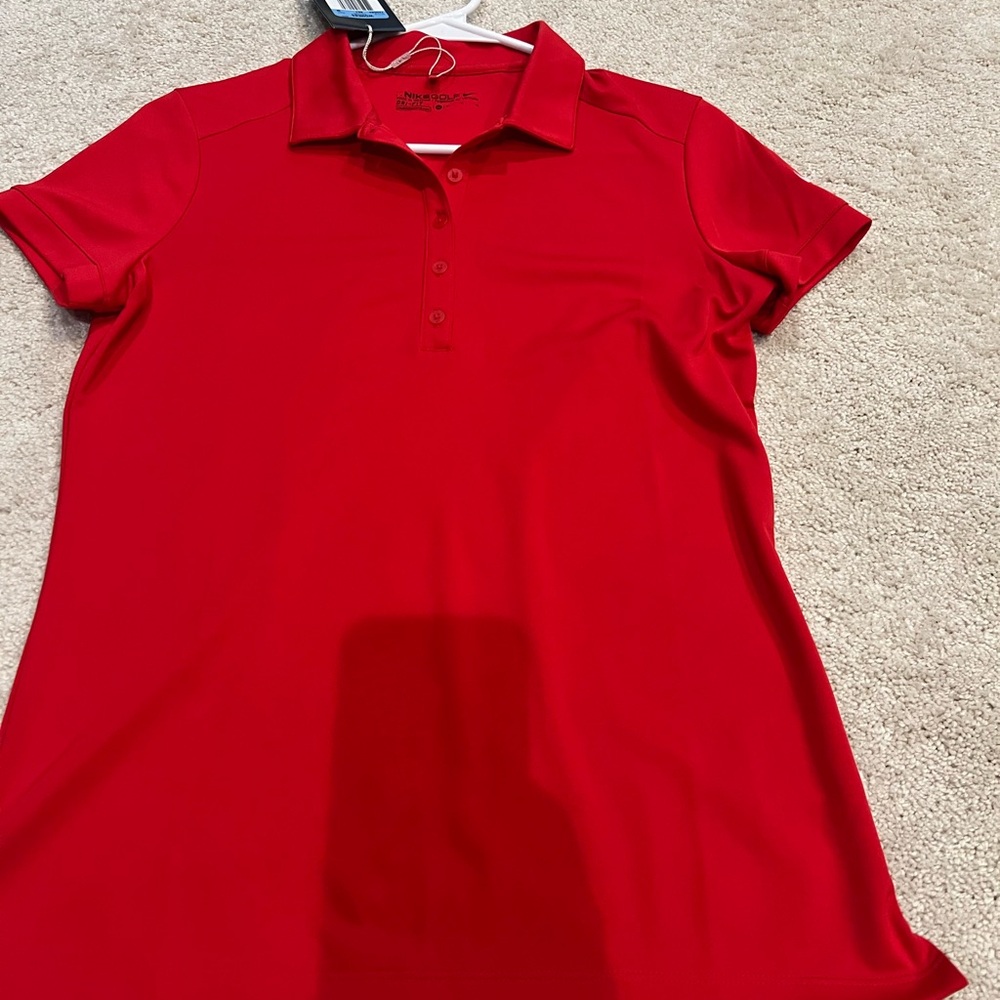Nike Golf Red Dri-FIT Polo